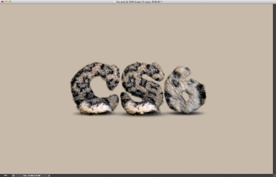 PhotoShop CS6制作逼真动物皮毛立体文字特效教程插图(20)