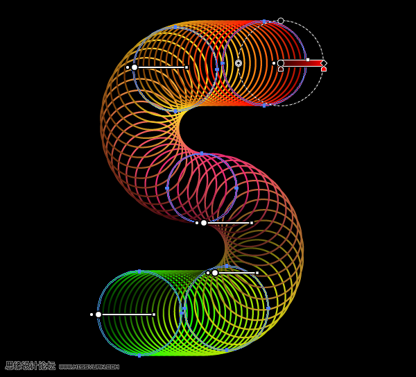 AI制作立体三维线条字母标志插图(17)