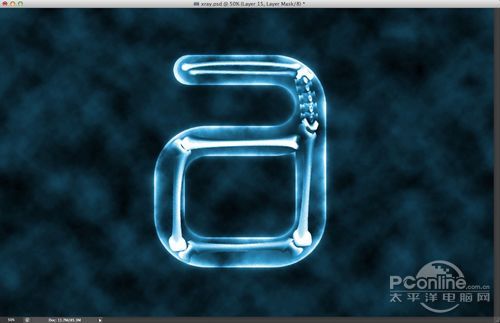 PhotoShop制作奇特X光片骨骼特效文字教程插图(11)