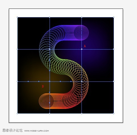 AI制作立体三维线条字母标志插图(19)