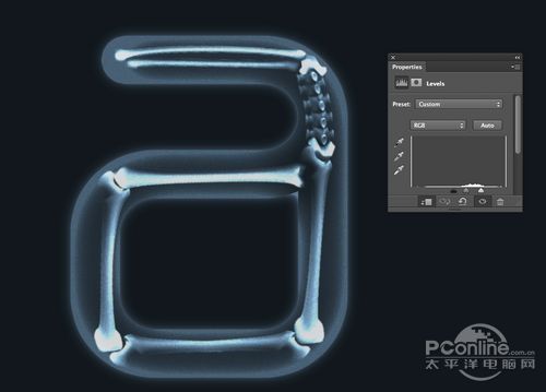 PhotoShop制作奇特X光片骨骼特效文字教程插图(7)