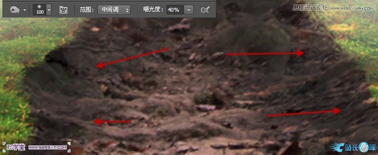 Photoshop制作树木图案立体字教程插图(10)