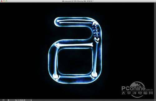 PhotoShop制作奇特X光片骨骼特效文字教程插图(13)