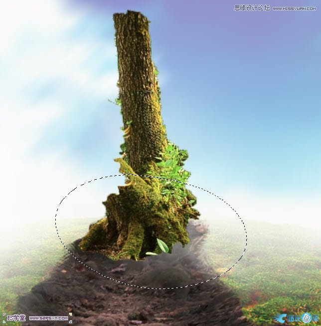 Photoshop制作树木图案立体字教程插图(14)
