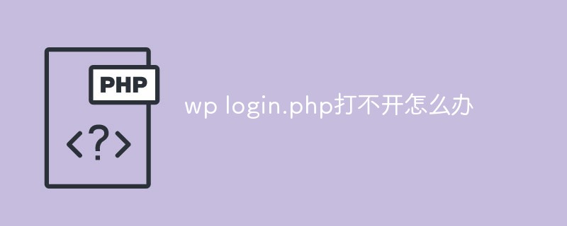 wordpress的login.php打不开怎么办插图