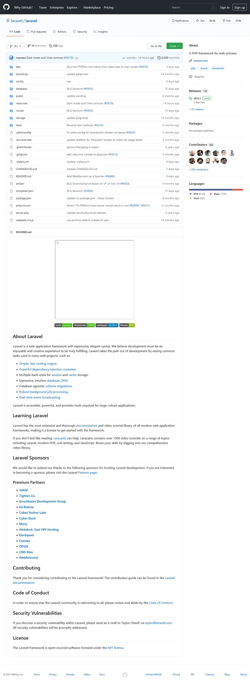 Laravel Web应用程序框架 v8.6.0插图