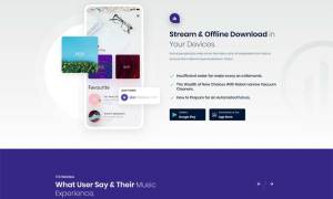 手机音乐app应用官网页面模板