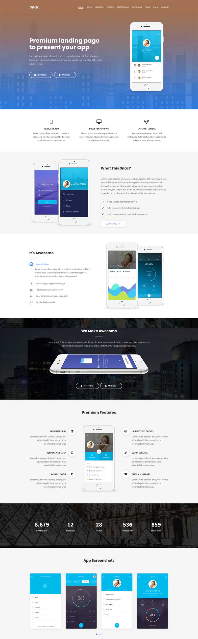 大气的app软件介绍官网html5动画模板_html单页模板插图