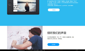 大气的网络科技公司介绍单页模板_html单页模板