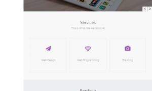白色简洁的左侧固定导航企业展示模板_html单页模板