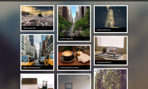 黑色的瀑布流布局邮箱订阅主题页面模板_html单页模板