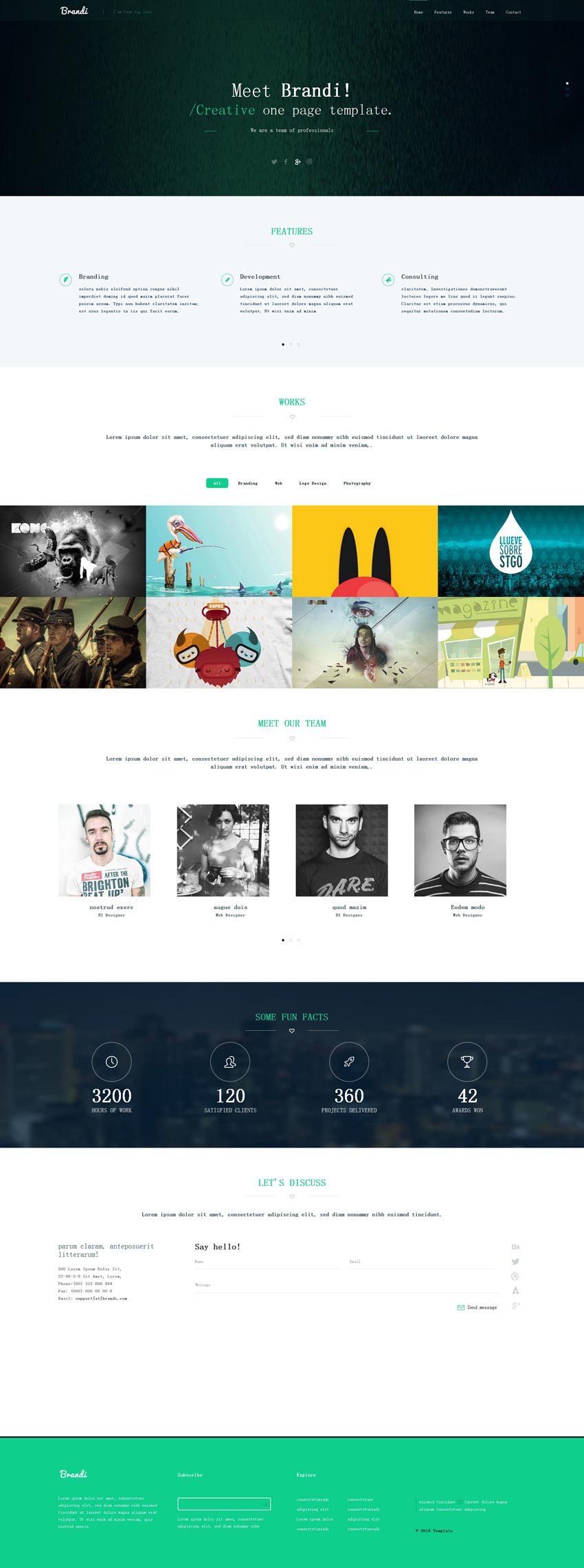 html5设计师作品展示响应式单页模板下载_html单页模板插图