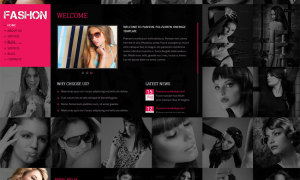 jquery html5 win8黑色格子风格的时尚女性模特展示html5网站模板下载_html单页模板