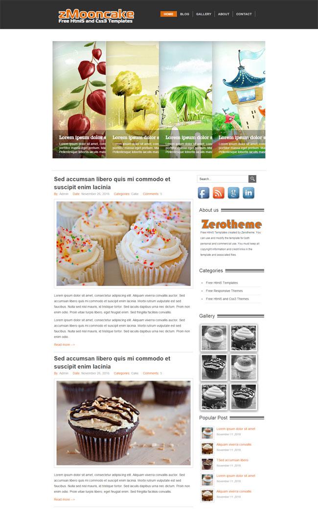 食品蛋糕DIY网站HTML5模板插图