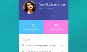 HTML5清爽扁平手机端模板
