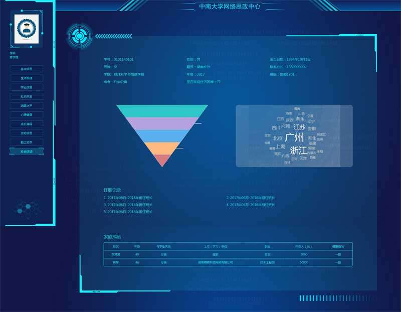 科技感十足的个人简历html网页模板_个人网站模板插图
