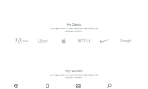 白色极简设计师portfolio响应式网站模板