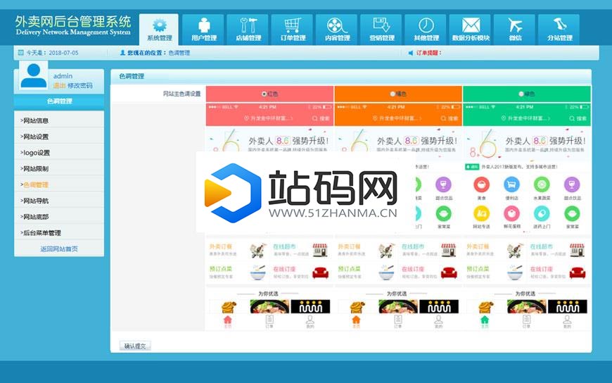 外卖人8.7商业版网上订餐系统源码多城市多色版 PC+WAP+微信+短信宝_源码下载插图(2)