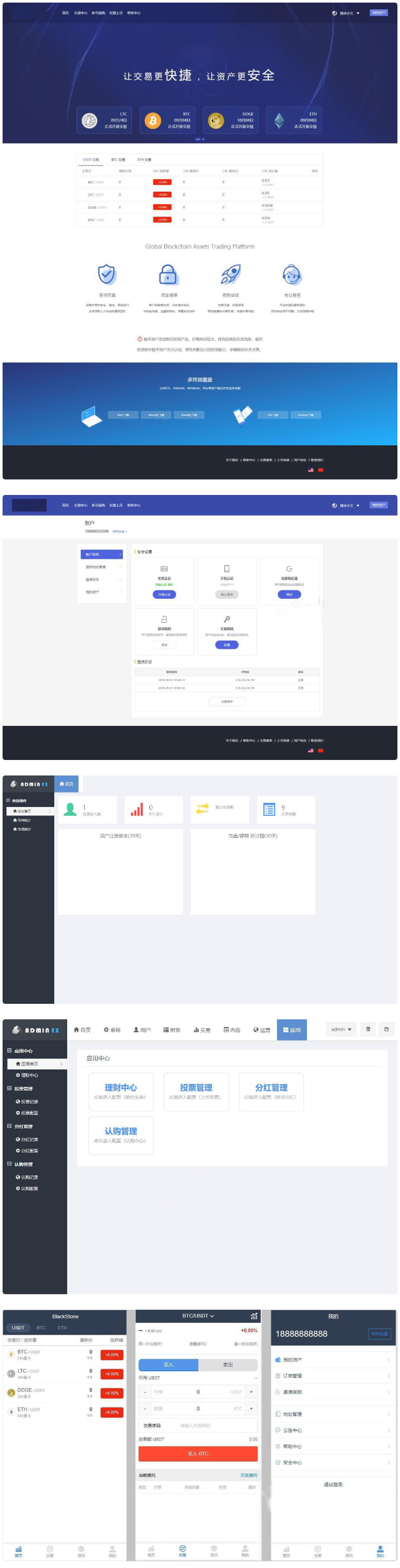 仿火币|区块链|虚拟数字货币交易所|BTC|OTC|币币交易|带充值区块链交易所源码插图